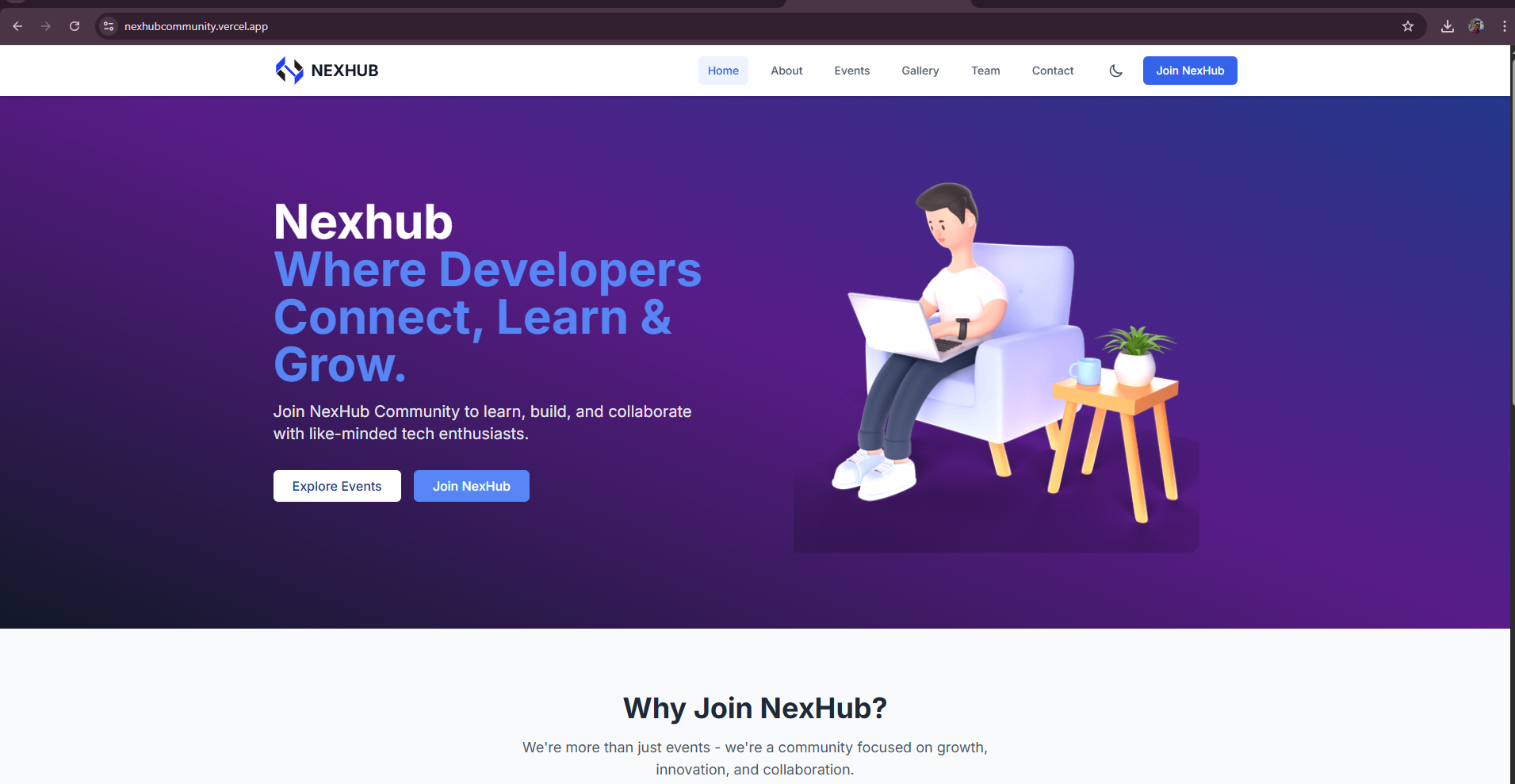 NexHub Community Website
